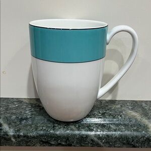 kate spade White and Teal Mug